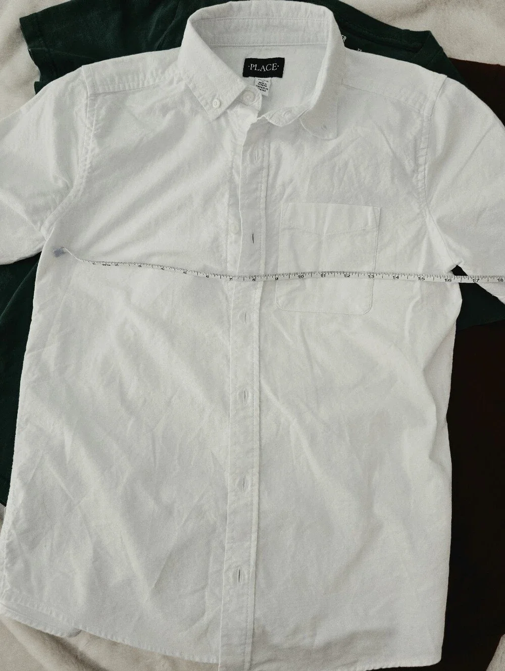 The Children's Place Boy's White Oxford Short-Sleeve Button Down Shirt 16